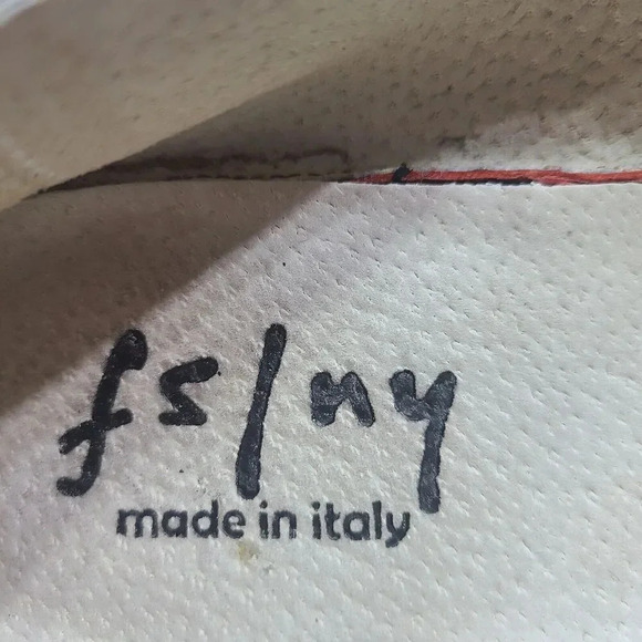 French Sole FS/NY Women's Size 8 Shoes Pull On Flats Cream Red Slip on Career - Picture 9 of 9